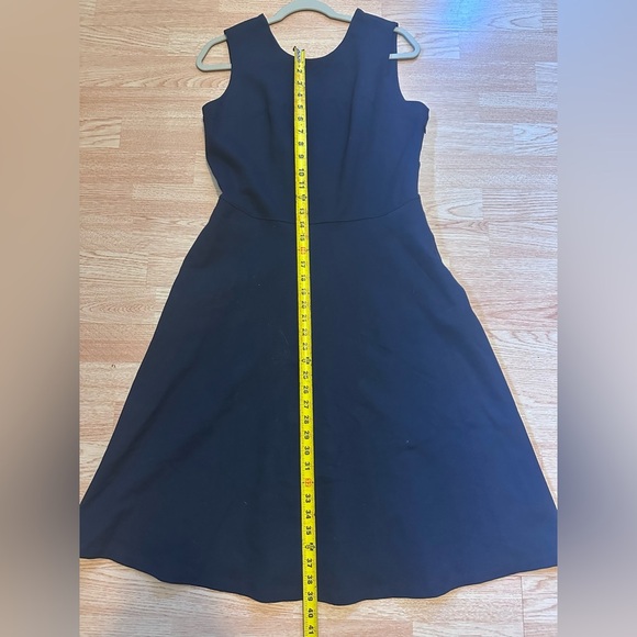 Lands' End‎ Blue Sheath Midi Dress Halter Sleeveless Size 12 - Picture 2 of 7